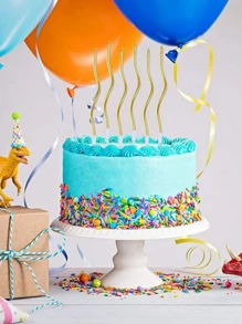 6/12/18 Peças Velas Curvas Coloridas Douradas, Velas de Aniversário, Decorações Insertas para Bolo, Decoração de Bolo, Suprimentos de Cozimento, Decorações de Cozimento, Decorações de Casamento, Suprimentos de Festa, Decorações