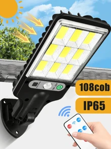 CcRetro 4 Pack Lámpara Solar Exterior,Luces Solares Jardin para Interior y Extrior, Reflector LED Exterior Solar,Focos Solares con Sensor,Solar Luz de Pared,IP65