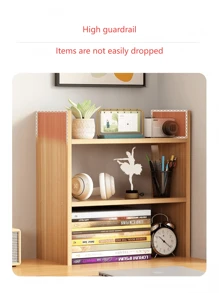 1 Stück minimalistisches nordisches Stil Desktop Lagergestell, doppellagiges/dreilagiges Bücherregal, Desktop Organisation und Lagerungstools, essenzieller Aufbewahrungsorganisator, praktisches kleines Möbelstück für Familien, zwei Farben und drei Stile