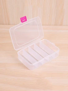 1pc-2pcs Hair Clip Storage Case, 5-Grid/6-Grid Compartments Box For Hairpins, Makeup Hair Tie, Bobby Pins And Other Hair Accessories Back To School