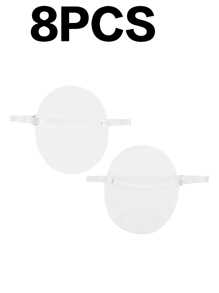 Wiederverwendbare Achselhöhlenkissen - Schweißkissen für die Achselhöhle mit verstellbaren Trägern unsichtbar, schweißhemmend, atmungsaktiv, waschbar - diskrete Schutzausrüstung für Hidschab, T-Shirts, Sommer, Sport, Reisen (Weiß, 10/8/6/4/2 Stück)