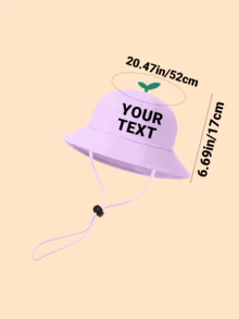 Personalized Children's Hats, Customized Name Bucket Hats, Suitable For Camping, Vacation, Travel, And Providing Sun Protection. Adorable Cartoon Hats. - W120 Bucket Hat - View 5