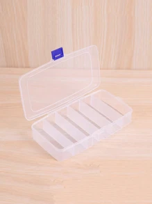 1pc-2pcs Hair Clip Storage Case, 5-Grid/6-Grid Compartments Box For Hairpins, Makeup Hair Tie, Bobby Pins And Other Hair Accessories Back To School