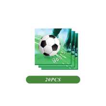 Zestaw dekoracji na imprezę o tematyce piłkarskiej 10/20/80 sztuk, zawiera 7/9-calowe papierowe talerzyki, serwetki, kubki, odpowiednie na przyjęcia urodzinowe, spotkania rodzinne, pikniki, ceremonie ślubne i zaręczynowe