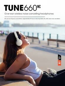 JBL TUNE 660NC 包耳式主动降噪无线蓝牙耳机，低频音效纯净，续航时间长，便携，听歌必备。 - 黑色 - 查看 2