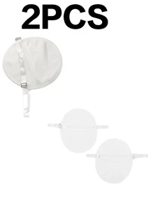 Wiederverwendbare Achselhöhlenkissen - Schweißkissen für die Achselhöhle mit verstellbaren Trägern unsichtbar, schweißhemmend, atmungsaktiv, waschbar - diskrete Schutzausrüstung für Hidschab, T-Shirts, Sommer, Sport, Reisen (Weiß, 10/8/6/4/2 Stück)