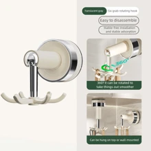 Octopus Suction Cup Rotatable Hooks - Unique Minimalist Design, Suitable For Kitchen, Bathroom, Closet, Living Room, Bedroom. Organize Home, Say Goodbye To Clutter