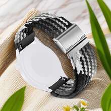 20mm Quick Release Sport Loop Band Compatible With Samsung Galaxy Watch 7 6 5 4 Band 40mm 44mm/Watch 5 Pro 45mm/Galaxy Watch 4 6 Classic Band 42mm 46mm 43mm 47mm/Watch 3 41mm/Active 2 Band,Compatible With Garmin Vivoactive 5/Active5/Venu/Venu Sq/Forerunner245/645 Watch Band,Compatible With Amazfit GTR Mini/Bip3 Pro/GTS4 Mini/Pop Pro Watch Band,Nylon Braided Strap Women Men