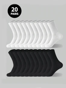 5 Pairs/10 Pairs/20 Pairs Couple Casual Sports Socks, Suitable For Daily Life And Outdoor Wear