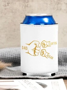 Personalized Leather Fist Bump Beer/Cocktail Bottle Cooler, Father's Day Gift, Family Name, Kids' Names, Groomsman Gift, Family Gift, Dad's Birthday Gift, Personalized Gift For Dad, Grandpa (No Bottle Included) - Multicolor - View 6