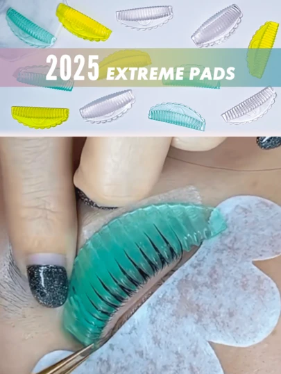 Lash Lift Pads, 4 Pairs/8Pcs/4 Sizes New No Glue Eyelash Lifting Shield, Self Sticky Lash Lift Rods, Easy To Clean, Reusable, Suitable For Different Lengths Of Eyelashes, Clustering Lashes Enhancer, Can Be Used When Eyelash Lifting, Jelly Texture