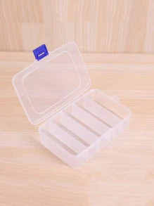 1pc-2pcs Hair Clip Storage Case, 5-Grid/6-Grid Compartments Box For Hairpins, Makeup Hair Tie, Bobby Pins And Other Hair Accessories Back To School
