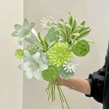 250/500支超密綠色系列管毛絨棒，綠色管毛絨棒，管毛絨棒，6mm x 11.8英吋，柔軟雪尼爾棒，管毛絨棒手工，DIY手工項目，手工套裝，厚實毛茸茸雪尼爾棒，適用於DIY手工項目與裝飾 - 彩色 - 查看 9