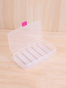 1pc-2pcs Hair Clip Storage Case, 5-Grid/6-Grid Compartments Box For Hairpins, Makeup Hair Tie, Bobby Pins And Other Hair Accessories Back To School