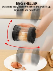 1 件鸡蛋剥壳器、煮鸡蛋剥壳器、煮鸡蛋专用剥壳工具、鸡蛋剥壳器、摇晃即可轻松打开蛋壳、剥壳器、鸡蛋剥壳器、手摇鸡蛋剥壳器、蛋壳分离器、煮鸡蛋剥壳器、厨房工具、鸡蛋工具、可在洗碗机中清洗，易于手洗，特别适合家庭