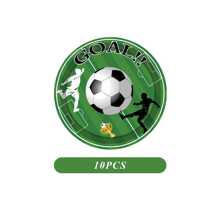 Zestaw dekoracji na imprezę o tematyce piłkarskiej 10/20/80 sztuk, zawiera 7/9-calowe papierowe talerzyki, serwetki, kubki, odpowiednie na przyjęcia urodzinowe, spotkania rodzinne, pikniki, ceremonie ślubne i zaręczynowe