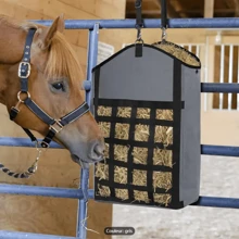 1pc Oxford Cloth Durable Hay Bag, Large Capacity Horse Feeding Bag, Portable Dried Grass Storage Bag