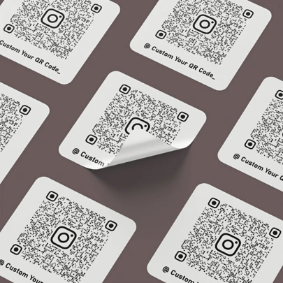 96pcs Custom Printed White PET QR Code Stickers, 1.77" Square, , With Adhesive Back, For Business Logos, Personalized Text, Social Media Links, Product Labels,School Supplies,Back To School
