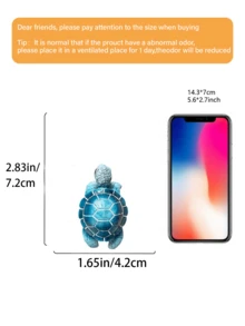 1pc Cute Resin Small Sea Turtle Statue, Hanging On Flower Pot, Indoor Decor Figurine, Flower Pot Decor, Perfect For Garden, Yard And Home Decoration, No Electricity Needed - Multicolor - View 9