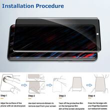 [2+2 Packs] Galaxy S22 Ultra Privacy Screen Protector And Camera Lens Protector, [28°Anti-Spy] [Fingerprint Unlock] Anti-Spy Tempered Glass Film Bubble Free Case Friendly For S22 Ultra Screen Protection Essentials, Applicable To Daily Shield, Office, Home Phone Screen Protector Phone Accessories Waterproof Shockproof Anti-Fall Anti-Fall Scratch Resistant Anti-Fingerprint Full Cover - Galaxy S22 Ultra Privacy Tempered Glass Screen Protector - View 5