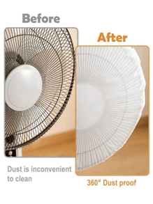 1 pieza Funda de 18 pulgadas para ventilador, funda protectora antipolvo para ventilador de media envoltura blanca para uso doméstico, impermeable, a prueba de humedad, a prueba de polvo, fácil de poner y quitar, lavable y reutilizable, manteniendo el ventilador limpio para escuela, oficina, hogar, viajes, lavable, reutilizable, bolsa, organizador, almacenamiento, regalo de Navidad