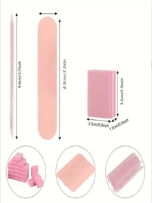5/10/20 Pieces Of Disposable Nail Art Set: Mini Nail File, Sanding Board, Adhesive - No Formaldehyde, Minimalist, Daily Casual, For Work, Vacation, Outdoors, Makeup. - Picture Color - View 5