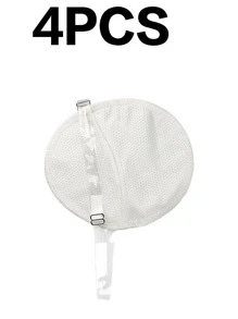 Wiederverwendbare Achselhöhlenkissen - Schweißkissen für die Achselhöhle mit verstellbaren Trägern unsichtbar, schweißhemmend, atmungsaktiv, waschbar - diskrete Schutzausrüstung für Hidschab, T-Shirts, Sommer, Sport, Reisen (Weiß, 10/8/6/4/2 Stück)