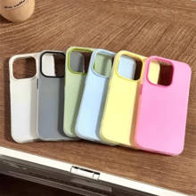 Light Blue Solid Color Material Fashion Phone Case 1 Set Jelly Color Summer Theme Phone Case Highly Protective, Fashionable & Stylish Compatible With Various Phone Models Ideal For Summer Fashion Enthusiasts Compatible With Iphone 16/7/8/11/12/13/14/15/X/XR/Xs/Plus/Pro/Pro Max/SE2/16E, Waterproof, Shockproof, Anti-Fall, Anti-Scratch Spring Gift - Blue - View 9