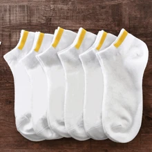 6 Pairs Women Short Socks Low Vamp Socks Cute Boat Socks Short Tube Solid Color Deodorant Ladies Lightweight Socks, Spring/Summer/Autumn