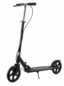 1 pieza Scooter plegable, Manubrios ajustables en altura, Apto para adultos y adolescentes, para uso exterior