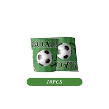 Zestaw dekoracji na imprezę o tematyce piłkarskiej 10/20/80 sztuk, zawiera 7/9-calowe papierowe talerzyki, serwetki, kubki, odpowiednie na przyjęcia urodzinowe, spotkania rodzinne, pikniki, ceremonie ślubne i zaręczynowe