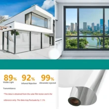 Sun Protection One-Way Mirrors Window Film Stickers Household Insulated Glass Film Windows Balconies Privacy Protection - Multicolor - View 9