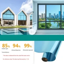 Sun Protection One-Way Mirrors Window Film Stickers Household Insulated Glass Film Windows Balconies Privacy Protection - Multicolor - View 18