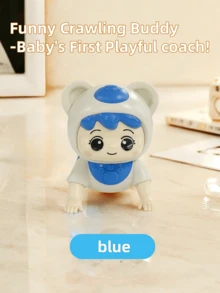 1个音乐婴儿爬行娃娃，适合10个月以上的宝宝 - 学习爬行指导、抬头训练、早期教育、边唱边爬、爬行引导攀爬音乐娃娃，儿童节礼物