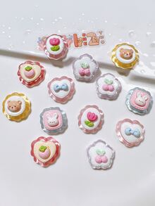 10/20/30/50 片随机混合逼真树脂闪亮透明蛋糕片 - 适用于 DIY 手机壳、发夹、珠宝制作、镂空木屐装饰等 - 可与奶油胶一起使用进行工艺创作，非常适合万圣节、圣诞节礼物 - 模擬款 - 查看 21