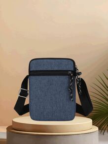 1pc Personalized Photo Print Unisex Mini Shoulder Bag, Casual Shoulder Bag, Cross-Body Bag, Lightweight Phone Pouch, Fashion Outdoor Travel Bag, Suitable As Gift For Girlfriend, Boyfriend, Mother's Day, Graduation