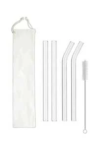 3/5/8pcs Reusable Glass Straws, Approx 7.87 Inches Long X 14mm Wide, Includes Cleaning Brush And Storage Bag, Thick Clear Glass Straws For Smoothies, Milkshakes, Juices, Beverages, Suitable For Home Gatherings, Parties, Weddings,School Supplies - Clear - View 10