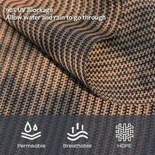 Sun Shade Cloth Privacy Screen With Grommets Balcony Fence Patio Garden Pergola, Pergola Cover Canopy Sun Shelter - 棕色 - 查看 4