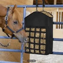 1pc Oxford Cloth Durable Hay Bag, Large Capacity Horse Feeding Bag, Portable Dried Grass Storage Bag