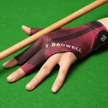1 pieza Guantes profesionales de billar para hombres con tres dedos, de seda de hielo transpirable y antideslizante, set individual para mano izquierda, guantes de tenis de mesa para mujeres T3