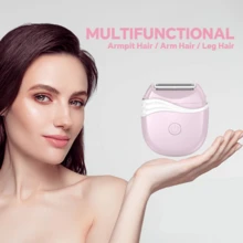 Electric Shaver, Portable Depilator, Women's Electric Razor Powered By 2 AAA Batteries, 3-In-1 Cordless Multipurpose Trimmer For Body, Legs, Underarms, Bikini Area Hair Removal - MG308 - View 3