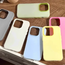 果冻色夏季主题手机壳 - 兼具保护性和时尚感 - 兼容多种手机型号 - 夏季时尚爱好者的理想之选 - 适用于 16/7/8/11/12/13/14/15/X/XR/Xs/Plus/Pro/Pro Max/SE2/16E - 天藍 - 查看 10