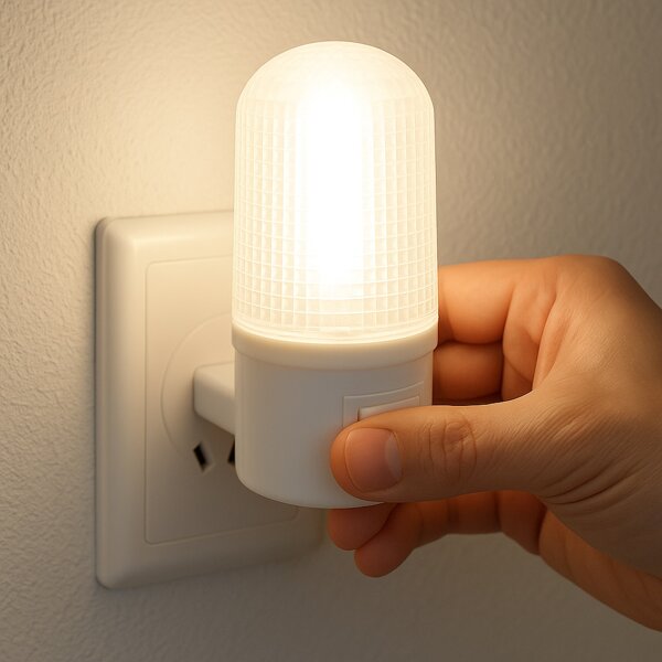Luminária de Parede LED Bivolt Luz Noturna de Tomada Abajur Moderno para Quarto Escritório Criança Decoração Portátil Compacto