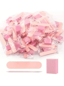 5/10/20 Pieces Of Disposable Nail Art Set: Mini Nail File, Sanding Board, Adhesive - No Formaldehyde, Minimalist, Daily Casual, For Work, Vacation, Outdoors, Makeup. - Picture Color - View 1
