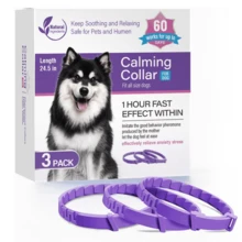 3 件装狗狗舒适项圈 - 60 天佩戴，可调节且轻便，舒缓植物香味，适合小型、中型和大型犬