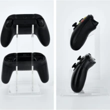 Dual Controller Stand, Game Controller Holder, Dual Control Bracket, Compatible With PS4/PS3/, One, Desktop Game Pad Stand And Accessories, Building Your Gaming Fortress - Transparent - View 6