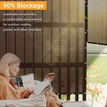 Sun Shade Cloth Privacy Screen With Grommets Balcony Fence Patio Garden Pergola, Pergola Cover Canopy Sun Shelter - 棕色 - 查看 6