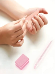 5/10/20 Pieces Of Disposable Nail Art Set: Mini Nail File, Sanding Board, Adhesive - No Formaldehyde, Minimalist, Daily Casual, For Work, Vacation, Outdoors, Makeup. - Picture Color - View 3