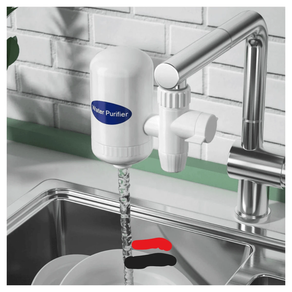 Water Filter Kitchen Faucet Accessory - White - View 1