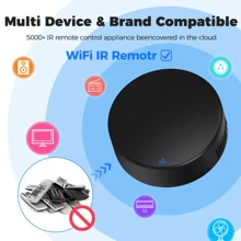 Tuya WLAN IR-Fernbedienung mit Temperatur- und Luftfeuchtigkeitsüberwachung, für Klimaanlage, TV, Smart Home, Infrarot-Universalfernbedienung für Alexa/Startseite